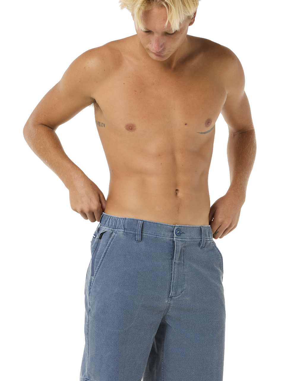 The Rip Curl Mens Boardwalk Cord Wiz Walkshorts in Washed Navy