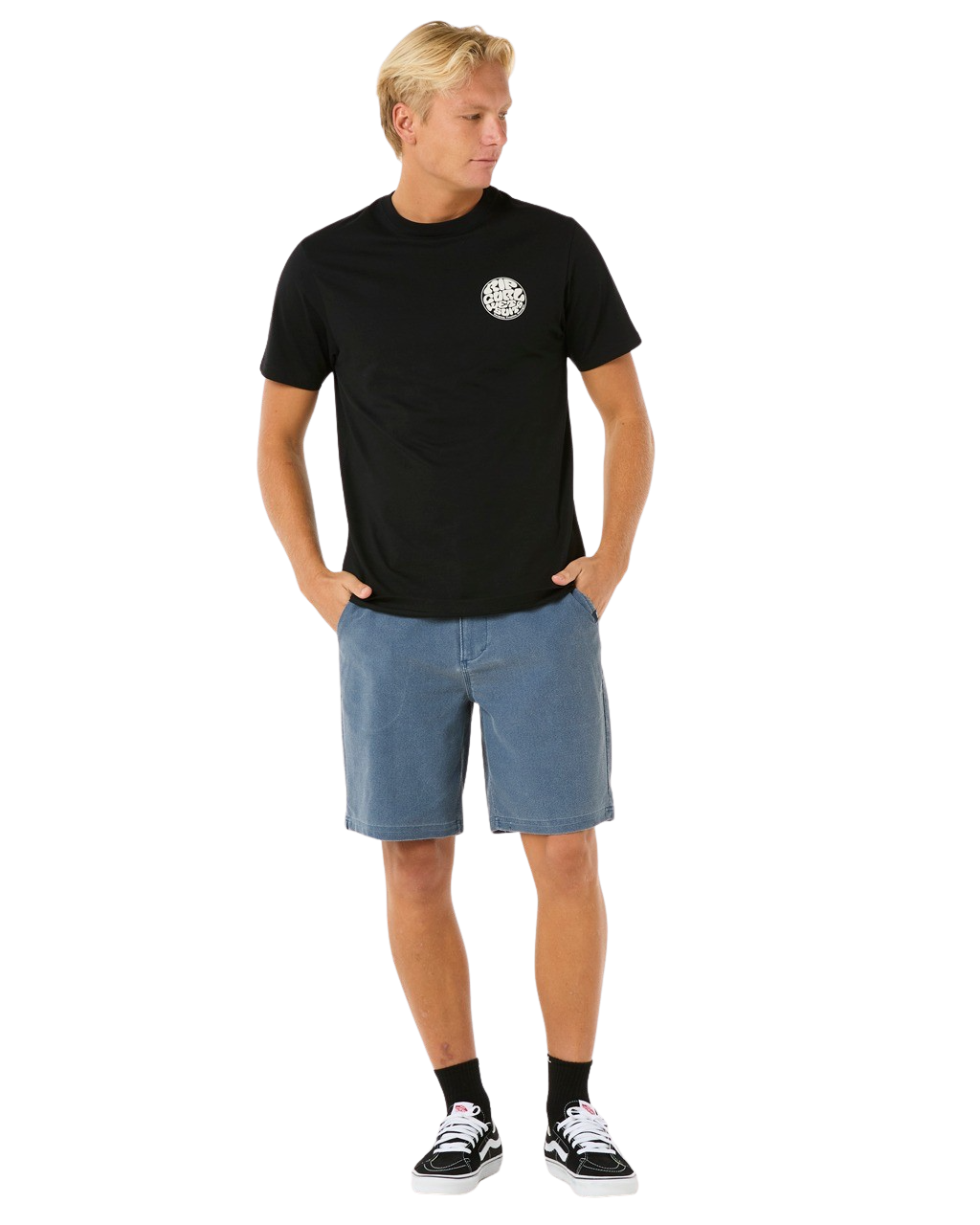 The Rip Curl Mens Boardwalk Cord Wiz Walkshorts in Washed Navy