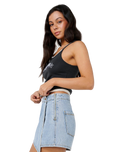 Ellie Denim Skort in Vintage Blue