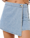 Ellie Denim Skort in Vintage Blue