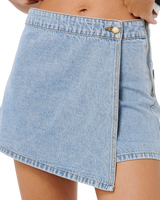 Ellie Denim Skort in Vintage Blue
