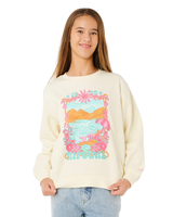 Girls Sunshine Squad Sweatshirt in Bone