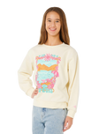Girls Sunshine Squad Sweatshirt in Bone