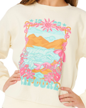 Girls Sunshine Squad Sweatshirt in Bone