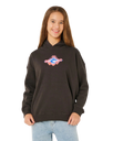 Girls Sunshine Squad Hoodie in Washed Black