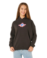Girls Sunshine Squad Hoodie in Washed Black