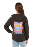 Girls Sunshine Squad Hoodie in Washed Black