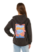 Girls Sunshine Squad Hoodie in Washed Black