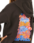 Girls Sunshine Squad Hoodie in Washed Black
