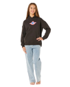 Girls Sunshine Squad Hoodie in Washed Black