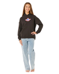 Girls Sunshine Squad Hoodie in Washed Black