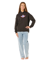 Girls Sunshine Squad Hoodie in Washed Black
