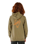 Boys Eternal Shred Art Hoodie in Surplus Green