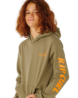 Boys Eternal Shred Art Hoodie in Surplus Green