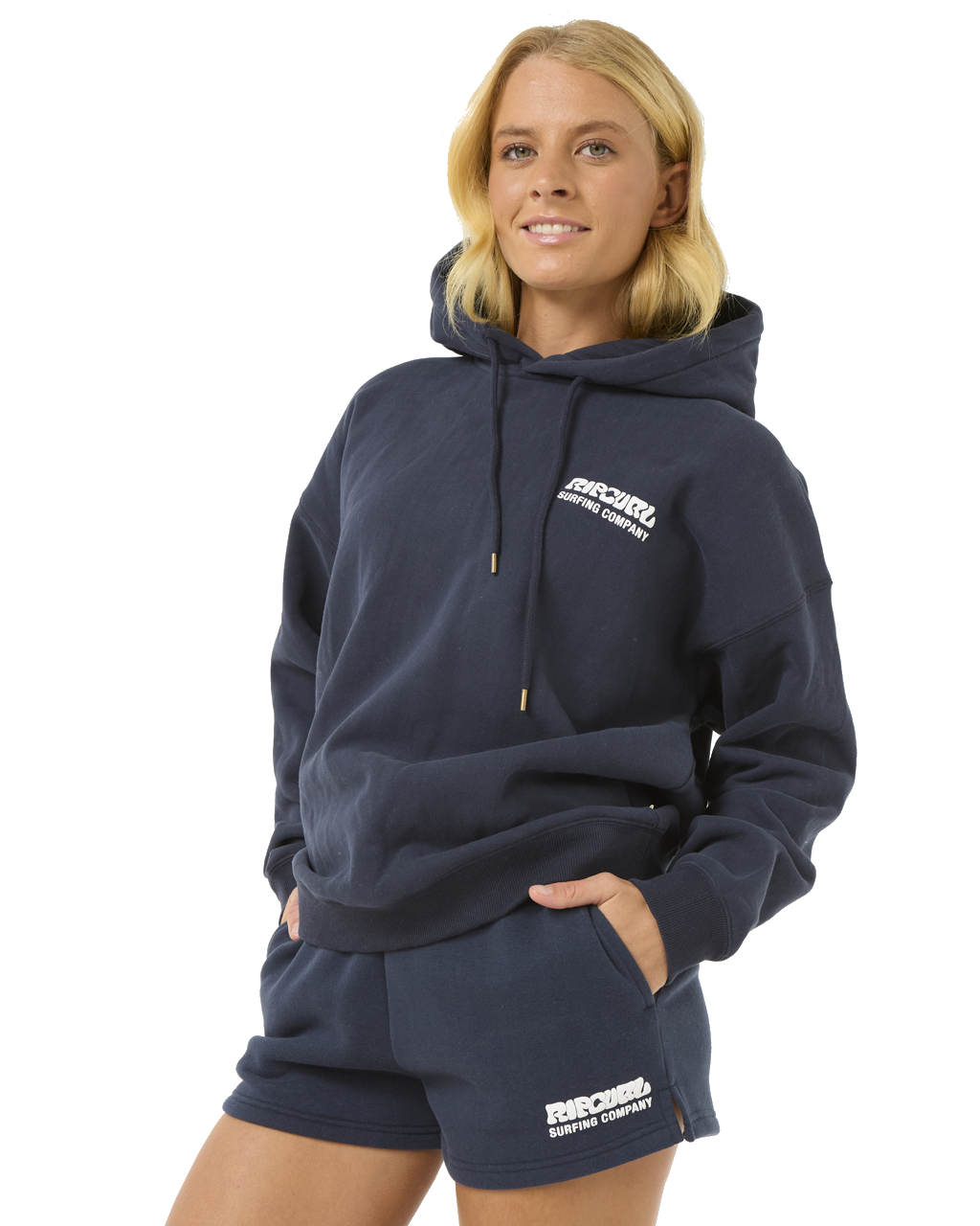 The Rip Curl Womens Surf Puff Jogger Shorts in Navy