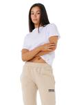 The Rip Curl Womens Surf Puff Track Joggers in Natural