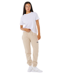 The Rip Curl Womens Surf Puff Track Joggers in Natural