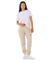 The Rip Curl Womens Surf Puff Track Joggers in Natural