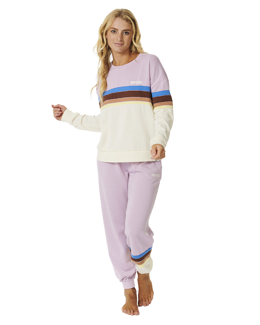 The Rip Curl Womens Surf Revival Sweatshirt in Lilac