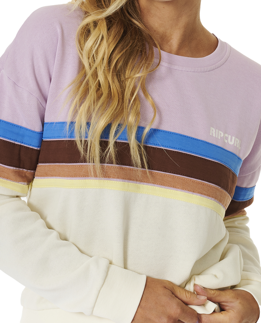 The Rip Curl Womens Surf Revival Sweatshirt in Lilac