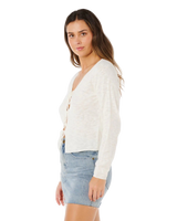 Pacific Knit Cardigan in Bone