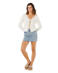 Pacific Knit Cardigan in Bone