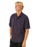The Rip Curl Mens Classic Surf Check Shirt in Pine Night