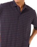 The Rip Curl Mens Classic Surf Check Shirt in Pine Night