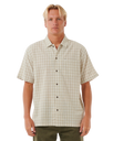 The Rip Curl Mens Classic Surf Check Shirt in Bone