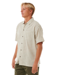 The Rip Curl Mens Classic Surf Check Shirt in Bone
