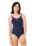 Girls Surf Revival One Piece Swimsuit in Navy