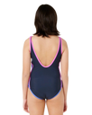 Girls Surf Revival One Piece Swimsuit in Navy