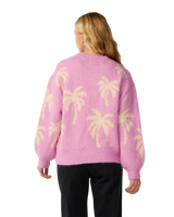 The Rip Curl Womens Retro Swell Palm Jumper in Lilac