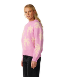 The Rip Curl Womens Retro Swell Palm Jumper in Lilac