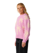 The Rip Curl Womens Retro Swell Palm Jumper in Lilac