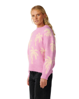 The Rip Curl Womens Retro Swell Palm Jumper in Lilac
