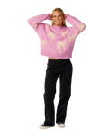 The Rip Curl Womens Retro Swell Palm Jumper in Lilac