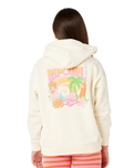Girls Tropical Dawn Hoodie in Bone
