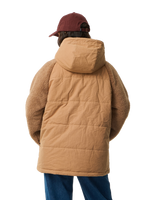 The Rip Curl Womens S-Series Splice Puffer Jacket in Brown