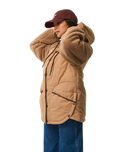 The Rip Curl Womens S-Series Splice Puffer Jacket in Brown