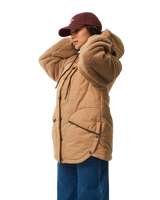 The Rip Curl Womens S-Series Splice Puffer Jacket in Brown