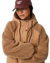 The Rip Curl Womens S-Series Splice Puffer Jacket in Brown
