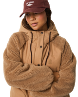 The Rip Curl Womens S-Series Splice Puffer Jacket in Brown