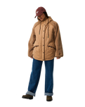 The Rip Curl Womens S-Series Splice Puffer Jacket in Brown