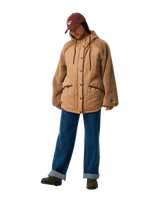 The Rip Curl Womens S-Series Splice Puffer Jacket in Brown