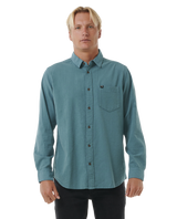 The Rip Curl Mens Classic Surf Washed Shirt in Bluestone