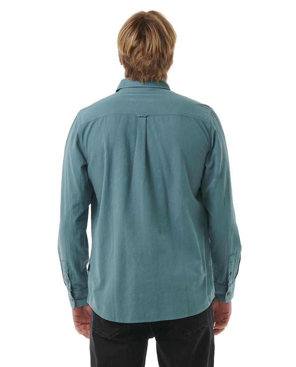 The Rip Curl Mens Classic Surf Washed Shirt in Bluestone