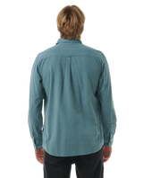 The Rip Curl Mens Classic Surf Washed Shirt in Bluestone