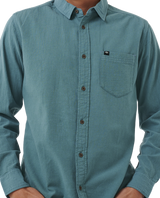 The Rip Curl Mens Classic Surf Washed Shirt in Bluestone