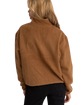 Tulua 1/4 Zip Reverse Fleece in Brown
